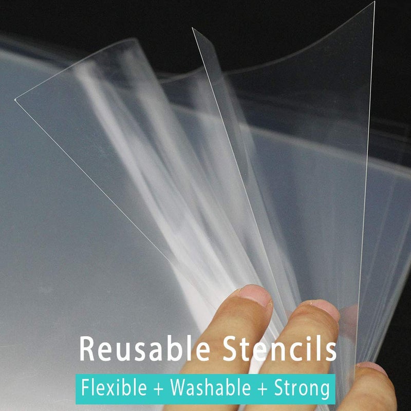 EGOSKY 26 Pack 6 Mil Mylar Sheets, 12"" x 12"" Clear Blank PET Blank Stencil Material, Make Your Own Stencil for Silhouette, Cricut Vinyl - Image 3
